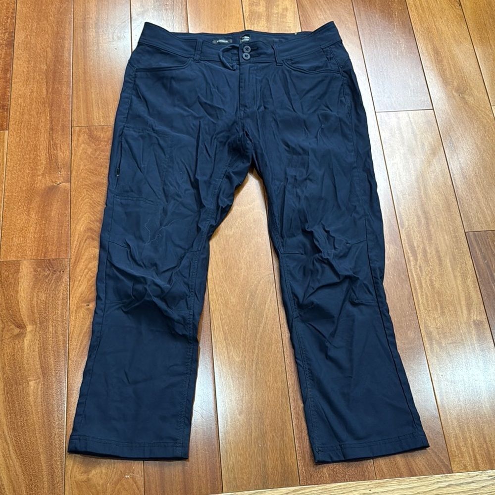 Prana Halle Straight Fit Pants Womens Navy Blue Hiking Outdoor Trousers 10